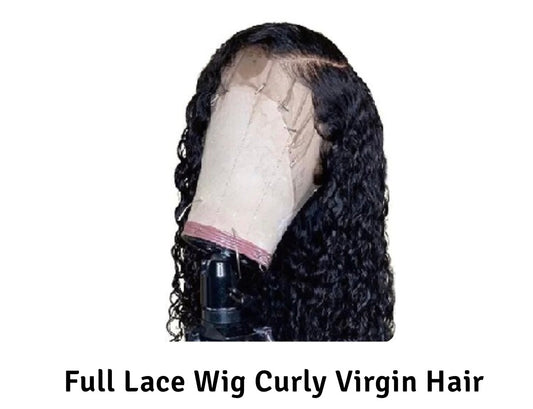 Full Lace Wig Curly Virgin Hair Natural Color