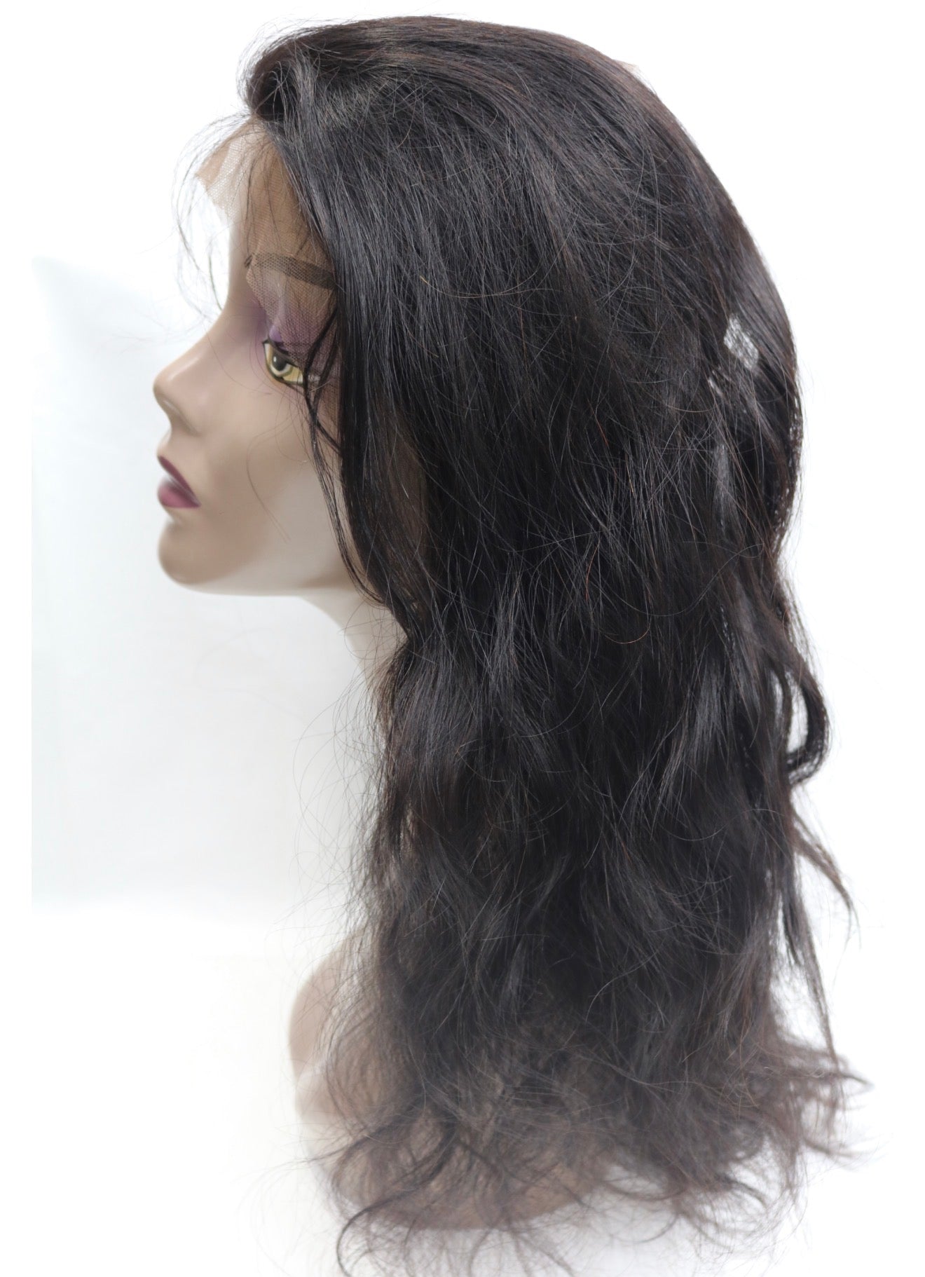 Full Lace Wig Wavy Virgin Hair Natural Color